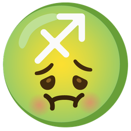 nauseated face and Sagittarius