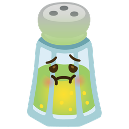 nauseated face and salt