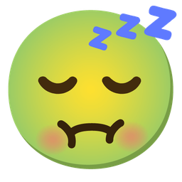 nauseated face and sleeping face