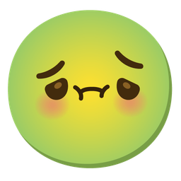 Nauseated face and Smiling face with smiling eyes