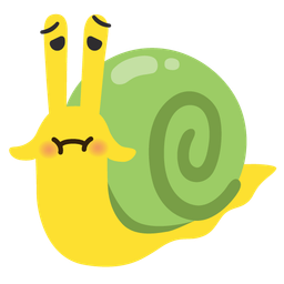 nauseated face and snail