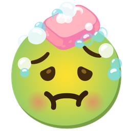 nauseated face and soap