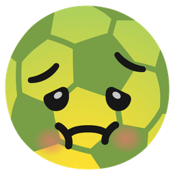 nauseated face and soccer ball