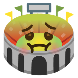 nauseated face and stadium