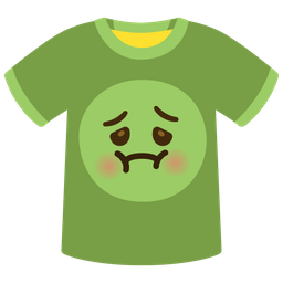 nauseated face and t-shirt