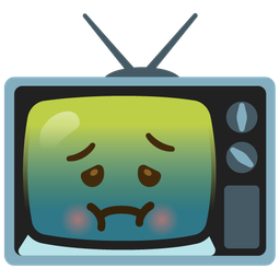 nauseated face and television