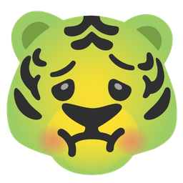 nauseated face and tiger face