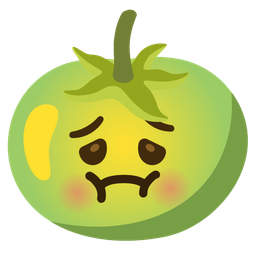 nauseated face and tomato