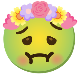 nauseated face and tulip