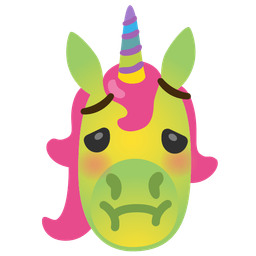 nauseated face and unicorn