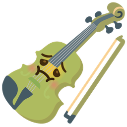 nauseated face and violin