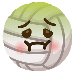 nauseated face and volleyball