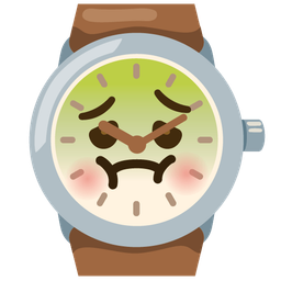 nauseated face and watch