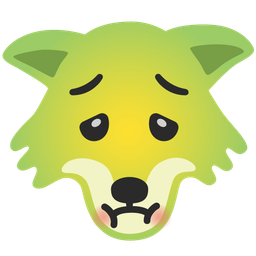 nauseated face and wolf