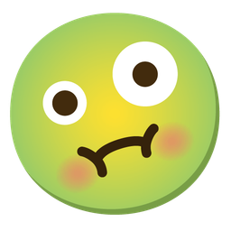 Nauseated face and Zany face