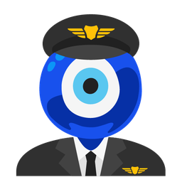 nazar amulet and airplane