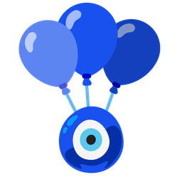 nazar amulet and balloon