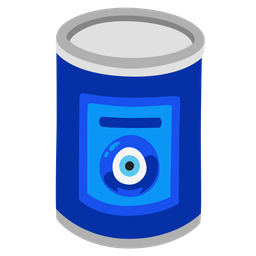 nazar amulet and canned food