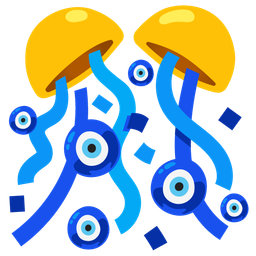 nazar amulet and confetti ball