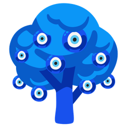 nazar amulet and deciduous tree