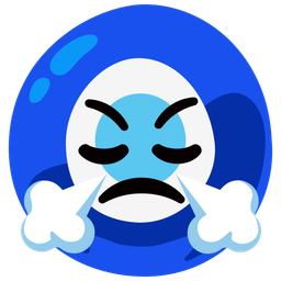 nazar amulet and face with steam from nose