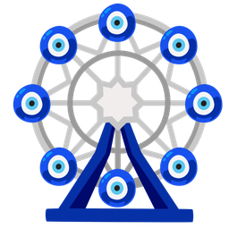 nazar amulet and ferris wheel