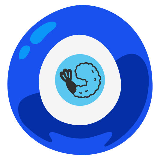 Nazar amulet and Fried shrimp