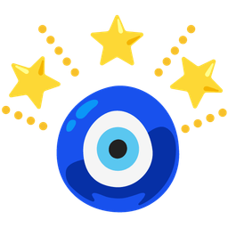 nazar amulet and glowing star