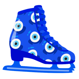 nazar amulet and ice skate