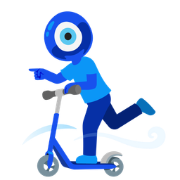 nazar amulet and kick scooter