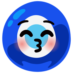 Nazar amulet and Kissing face with closed eyes