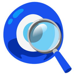 nazar amulet and magnifying glass tilted right