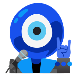 nazar amulet and microphone