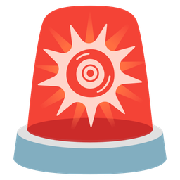 nazar amulet and police car light