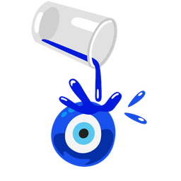 nazar amulet and pouring liquid