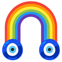 nazar amulet and rainbow