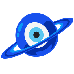 nazar amulet and ringed planet