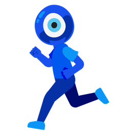 nazar amulet and running shoe