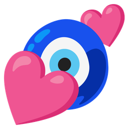 nazar amulet and two hearts