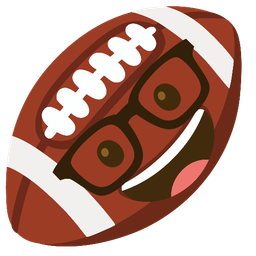 Nerd face and American football