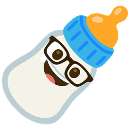 Nerd face and Baby bottle