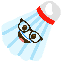 Nerd face and Badminton