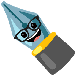 Nerd face and Black nib