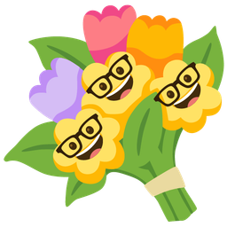 Nerd face and Bouquet