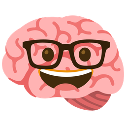 Nerd face and Brain