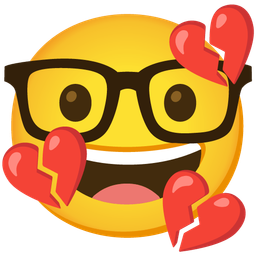 Nerd face and Broken heart