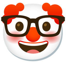 Nerd face and Clown face