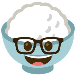 Nerd face and Cooked rice