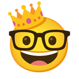 Nerd face and Crown