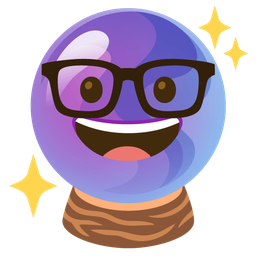 Nerd face and Crystal ball